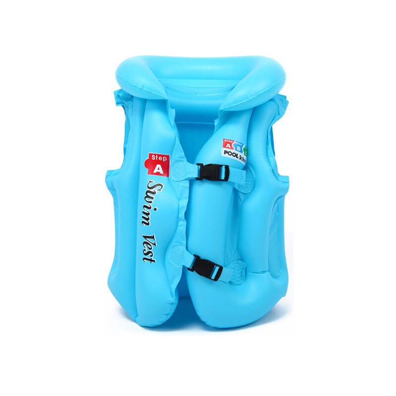 Children Float Swimming Aid Safety Float Inflatable Swim Vest Learn-to Swim Life Jacket Buoyancy Aid Vest for Kids: blue / S