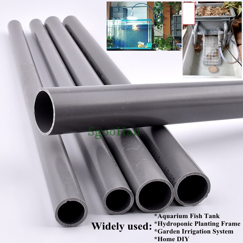 1pc 49-50cm Long OD 20/25/32mm UPVC Pipe Aquarium Tank Fittings Home Garden DIY Irrigation System PVC Tube Water Supply Pipe