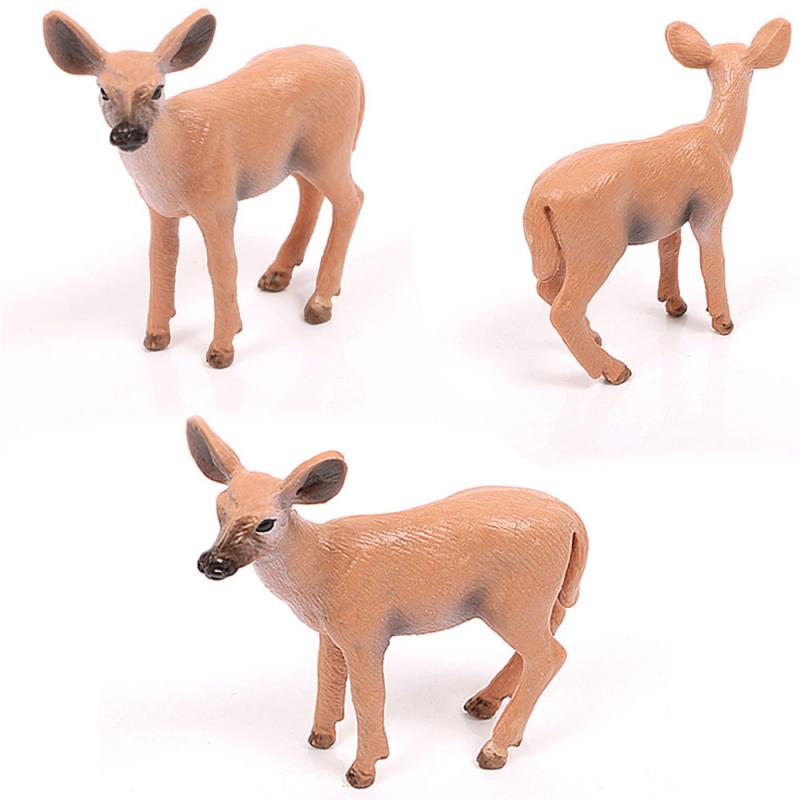 Mini Herten Figuur Kerst Pop Wit-Tailed Rendier Home Party Simulatie Wilde Witte-Tailed Herten Landschap Decor Ornamenten