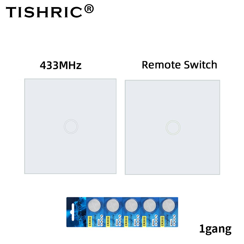 TISHRIC-mando a distancia inalámbrico Universal, Panel de pared 86 TRANSMISOR DE RF 1/433 entradas, compatible con SONOFF RF/T1/4CH/TX Smart Home, 2/3 MHz: 4CH Pro r2 and RC