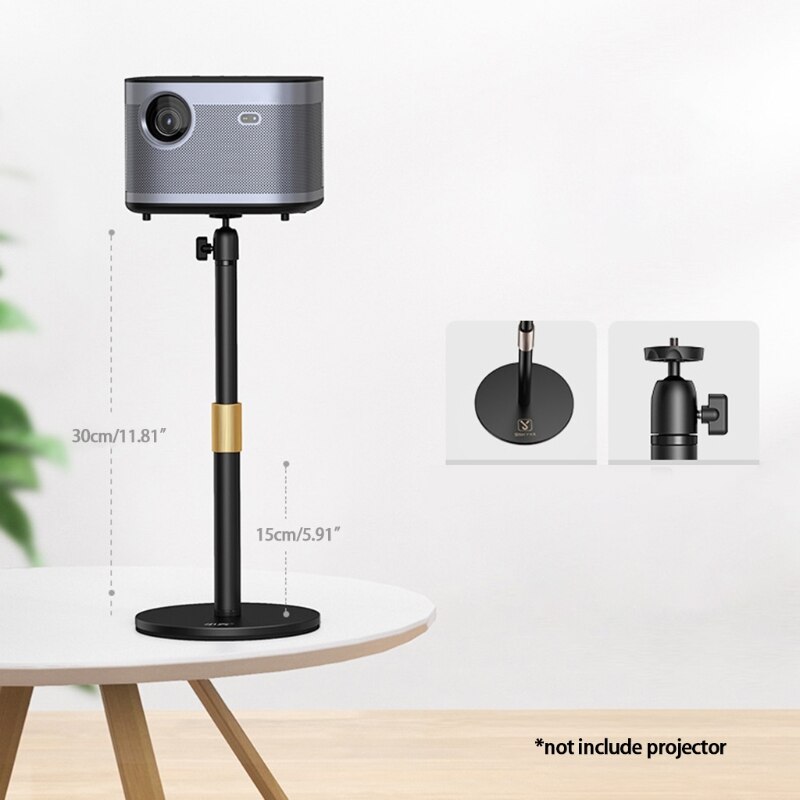 066A Projector Stand Houders Met 360 ° Draaibare Kop Verstelbare Hoogte Compatibel With1/4 "Schroef Gaten Projector Camera