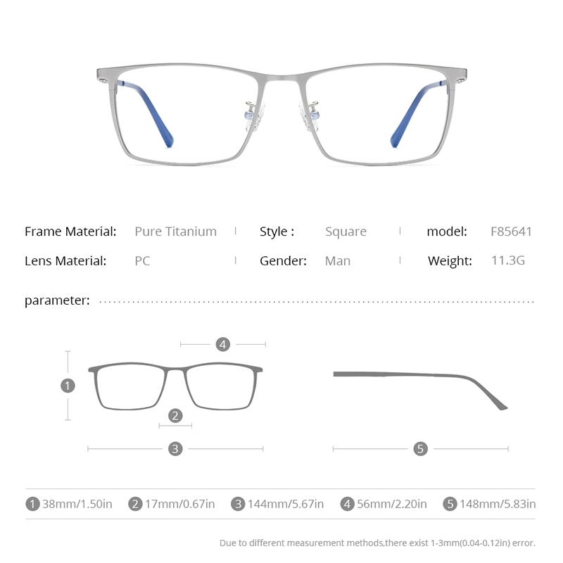 FONEX Titanium Glasses Frame Men Brand Square Eyewear Ultralight-Weight Japanese High-end Eyeglasses Frames 85641