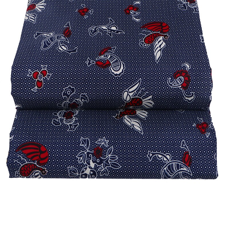 Donkerblauw Afrikaanse Ankara Wax Stof 6 Yards Ankara Afrikaanse Wax Print Stof Voor Party Casual Breedte 110 Cm