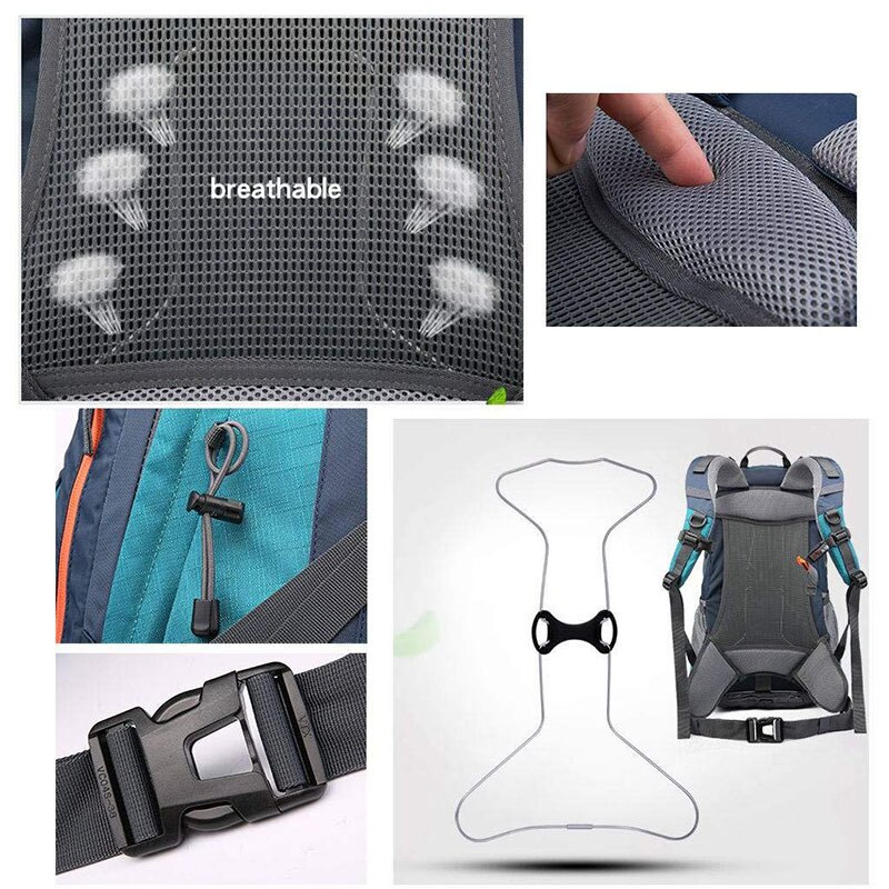 50L Outdoor Hiking Backpack Waterproof Mountaineering Bag Wear Resistant Sports Climbing Rucksack Trekking Camping Backpack