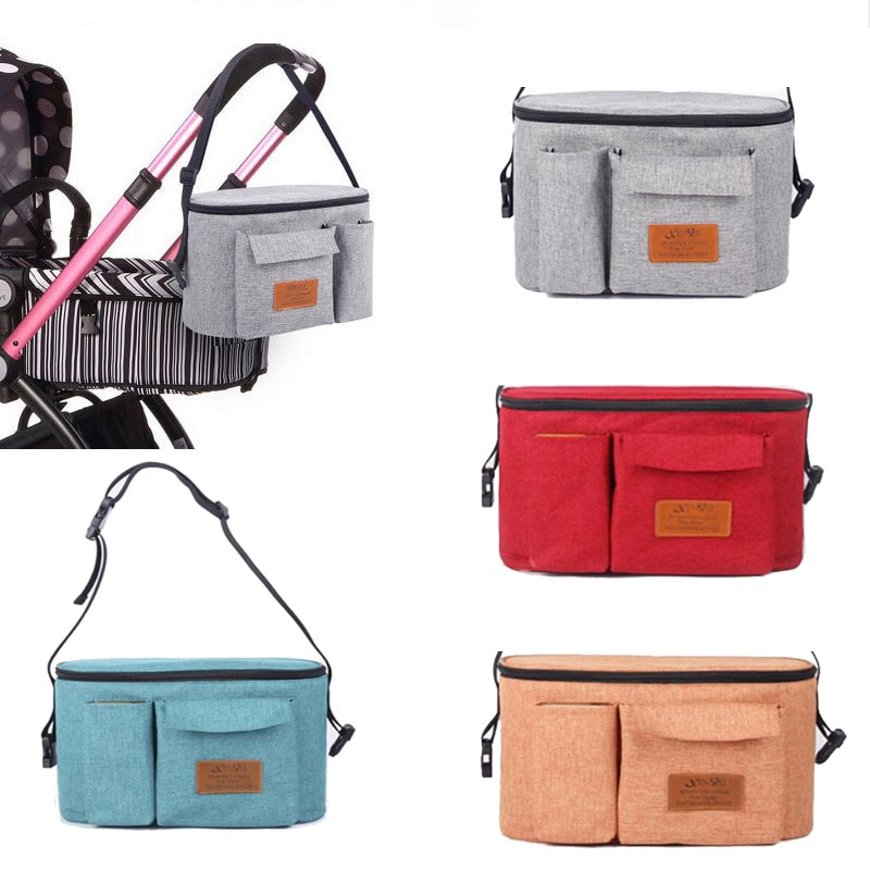 Baby Diaper Bags Nappy Bags For Stroller Organizer Mummy Diaper Bags Hanging Carriage Waterproof Pram Buggy Cart Bottle Bag