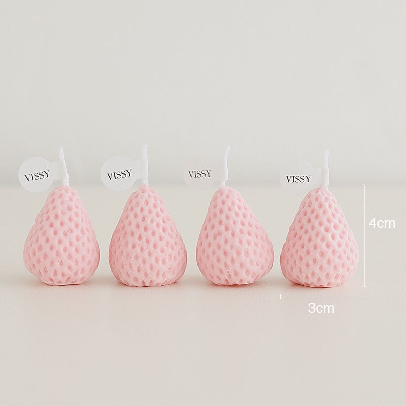 Velas perfumadas de cera hechas a mano para decoración de dormitorio, macarrones, accesorios para fiestas, de cumpleaños: Transparente