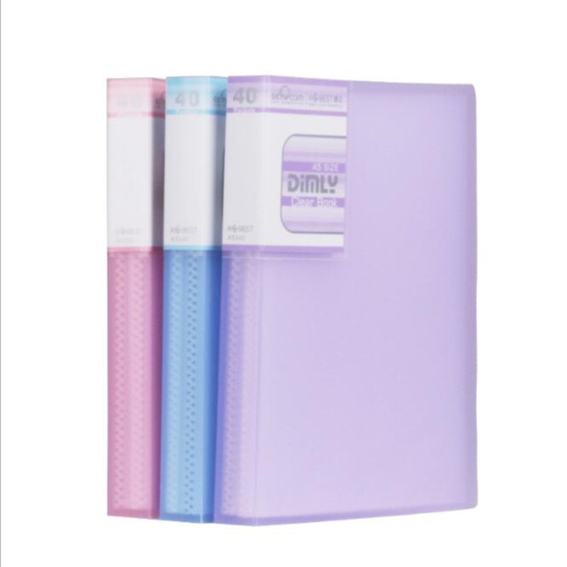 A5 Display Book 40/60 Pages Transparent Insert Folder Document Storage Bag for Bank Campus File Office Workplace Family