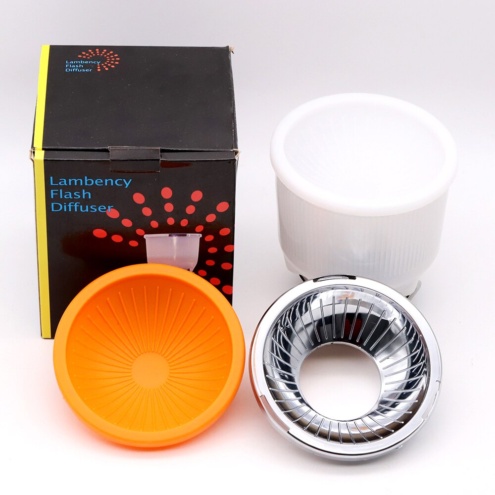 Lambency Flash Diffuser + 3 Dome Covers, Cloud or Clear Soft box, Diffusor for Nikon SB800/SB600/SB28