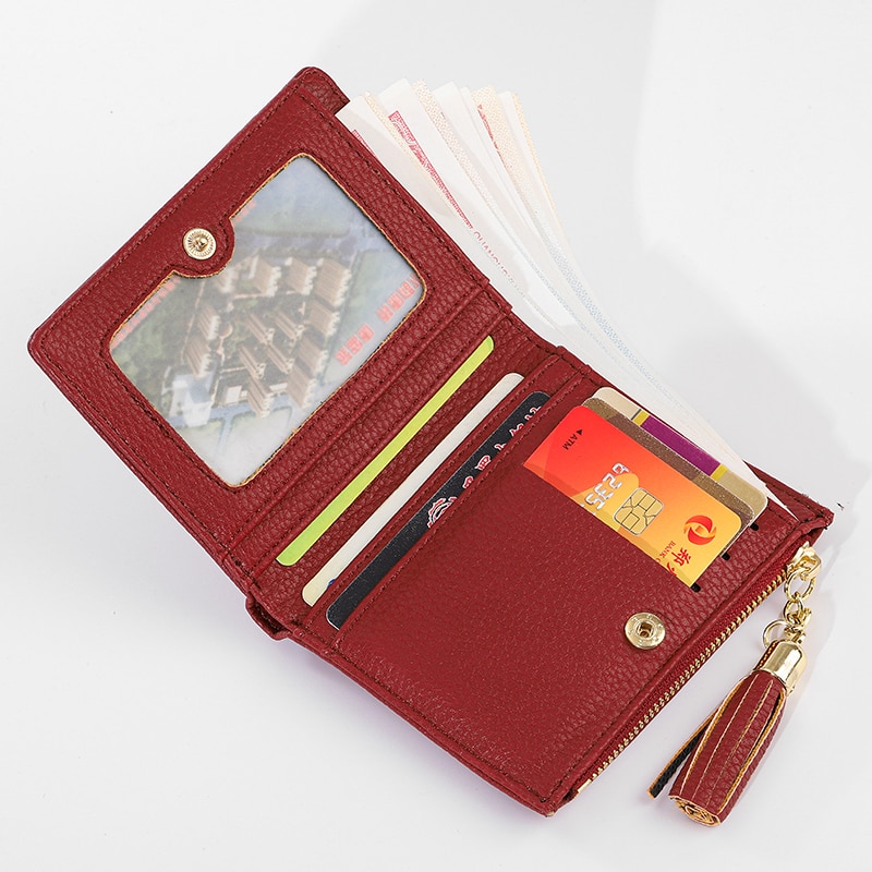 Wallet Women Bird Embroidery Portefeuille Femme Zipper Hasp Short Purse Leather Card Holder Green Blue Pink Black Women Wallets