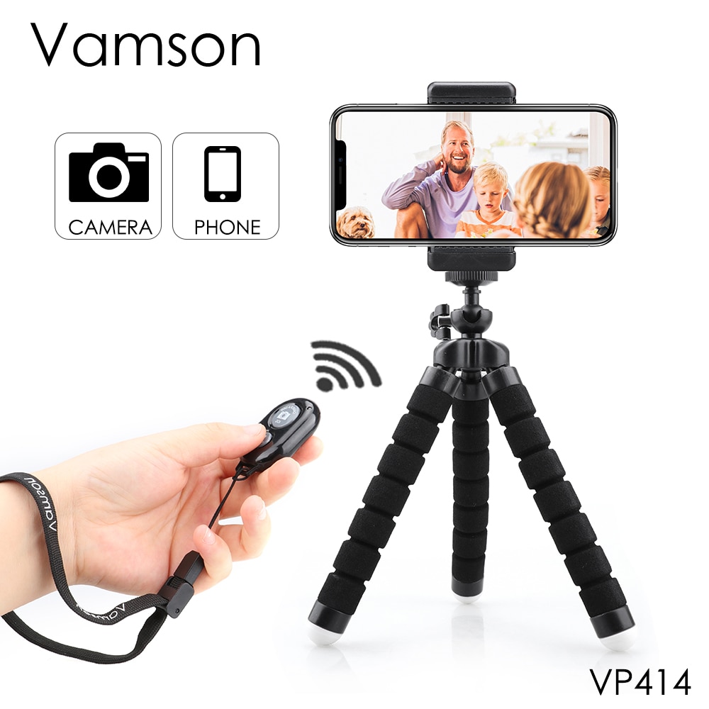 Vamson Mini trépied pour téléphone caméra jambe Flexible pour iphone pour Xiaomi pour Samsung Gorillapod trépied poulpe VP414E