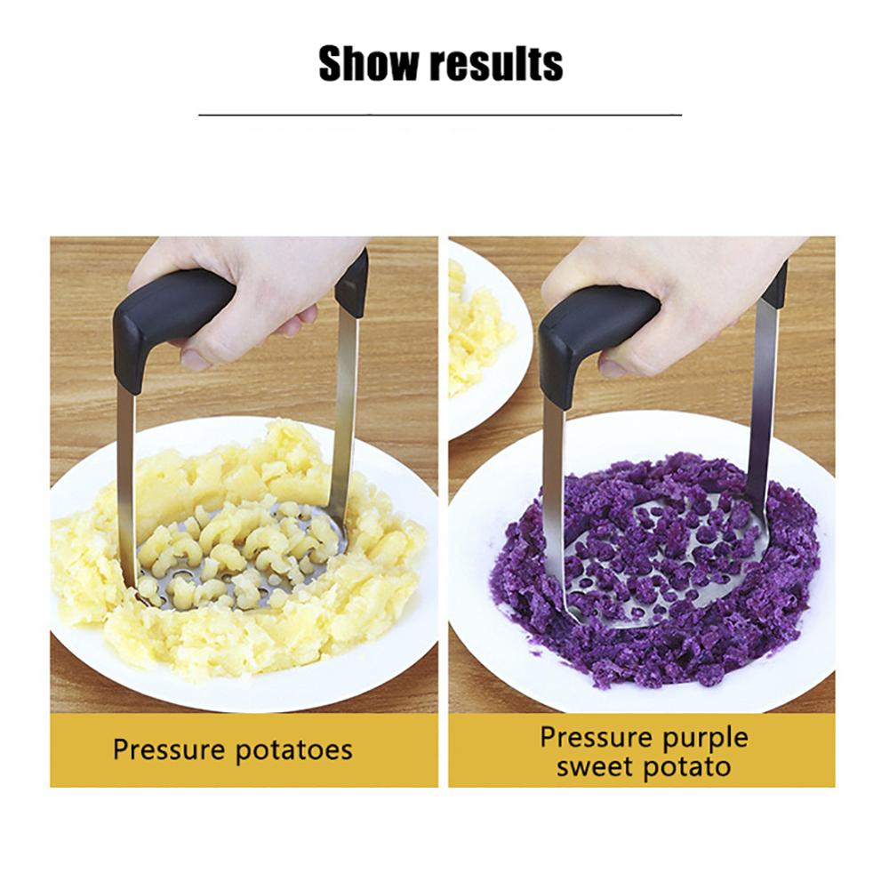 1Pc Stainless Steel Potato Masher Kitchen Tool Gadgets Long Handle Crusher Puree Pumpkin Banana Potato Presser