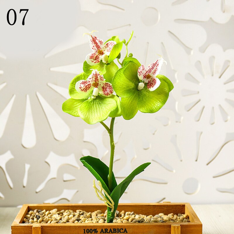 29cm de haut soie fleur artificielle papillon orchidée fleur d'orchidée pour nouvelle maison maison mariage Festival décor Simulation fleur: 07