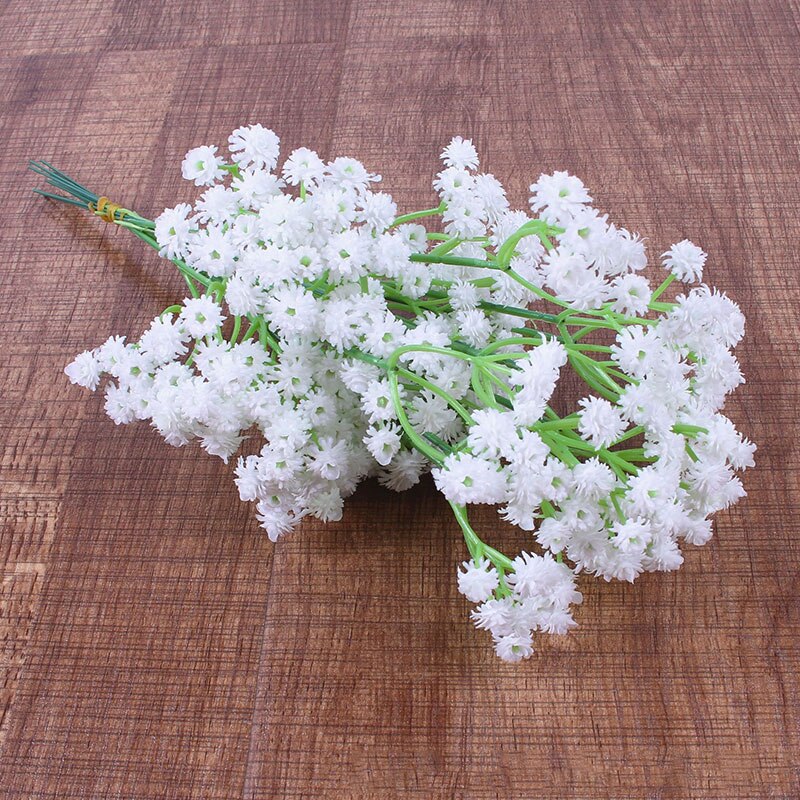 90 têtes fleurs artificielles faux bébé souffle gypsophile décoration de mariage anniversaire bricolage Photo accessoires fleur têtes branche