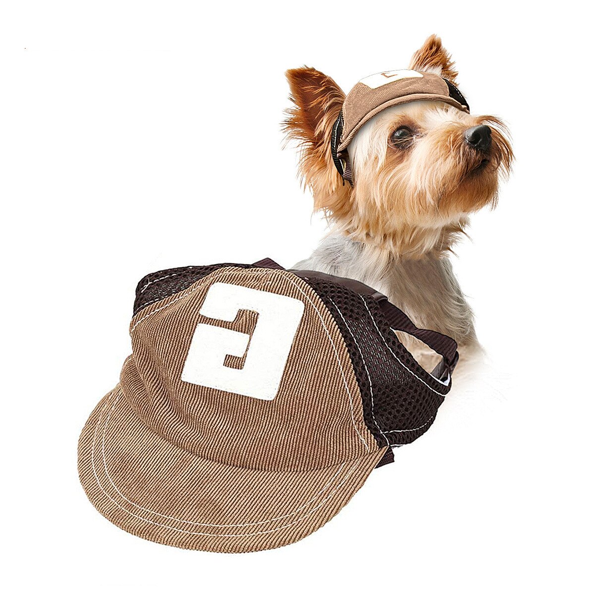 Pet Dog Cat Breathable Sunscreen Hat Winter Summer With Ear Holes Outdoor Baseball Sun Cap Supplies Travel Sport Accessories