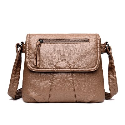 CmetNi Zwarte Kleine Vrouwen Messenger Bag Zachte Gewassen PU Lederen Crossbody Bag Vrouwelijke Handtas Portemonnees: Khaki