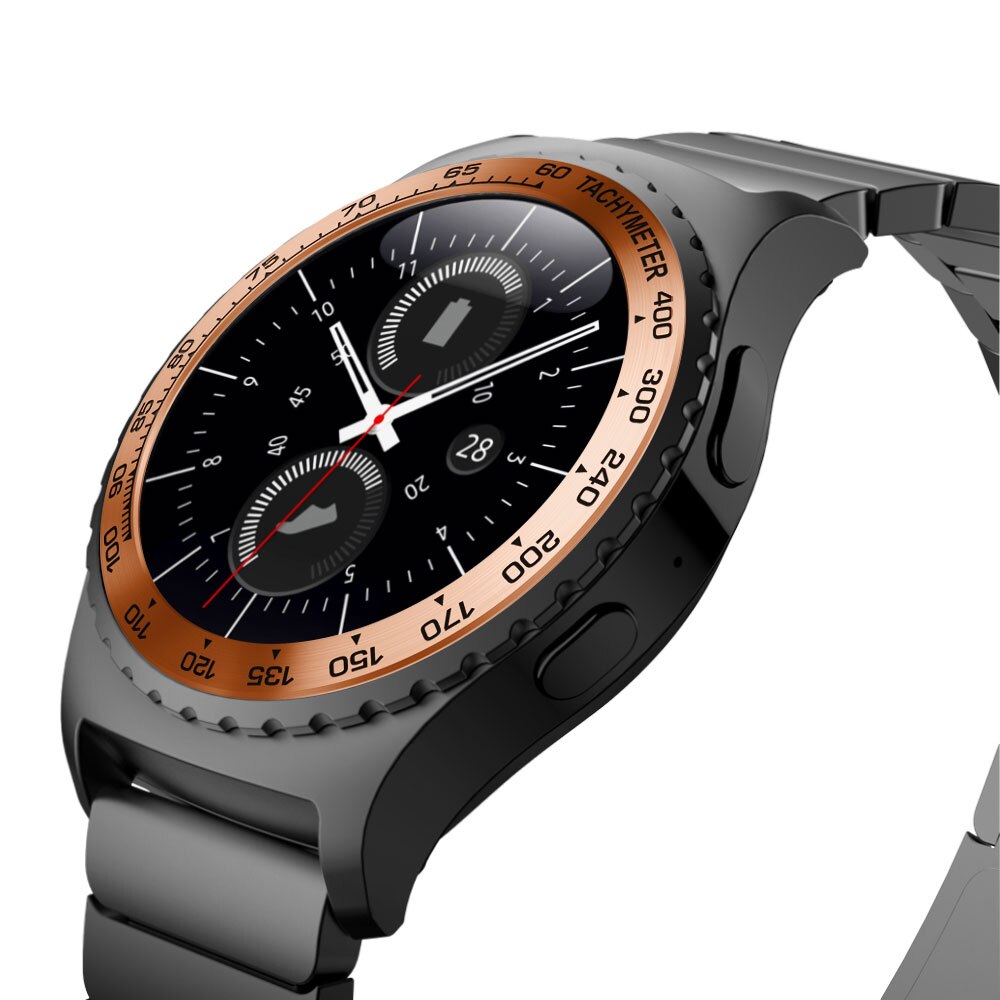 Funda para Samsung Gear S2 SM-R720 Sport Galaxy de 42mm, cubierta de protección adhesiva con anillo y bisel