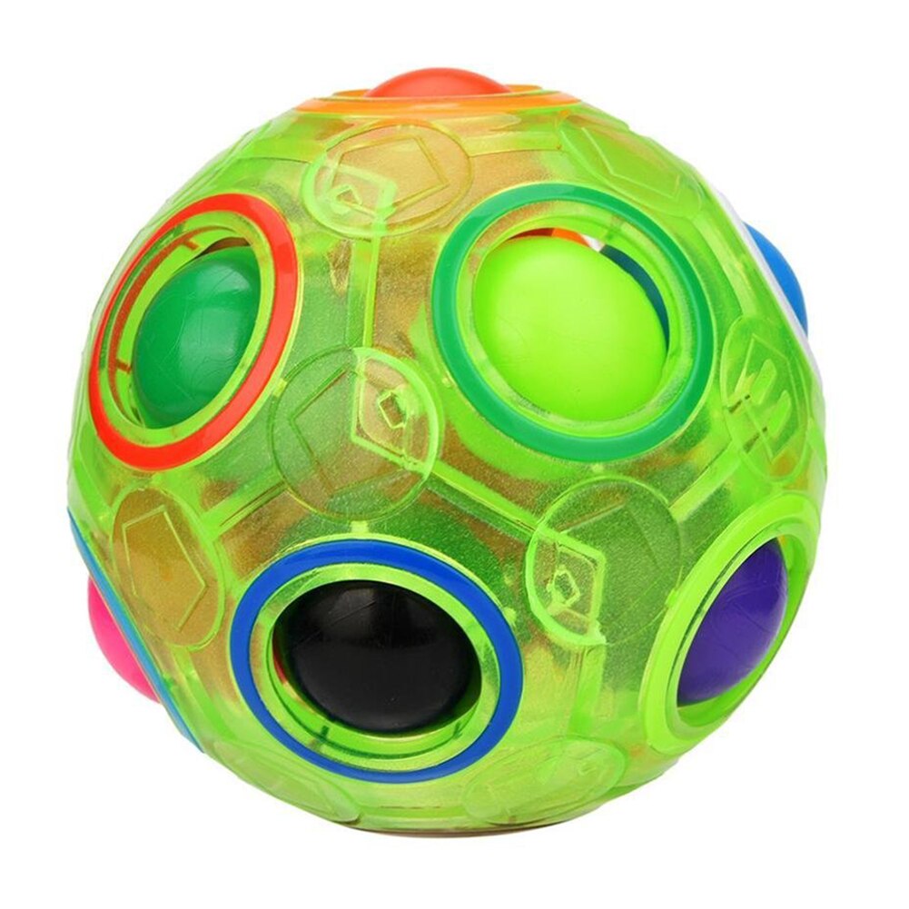 Rainbow Ball Cube Speed Puzzle Ball Kids Educational Learning Funny Toys for Children Adult Stress Reliever