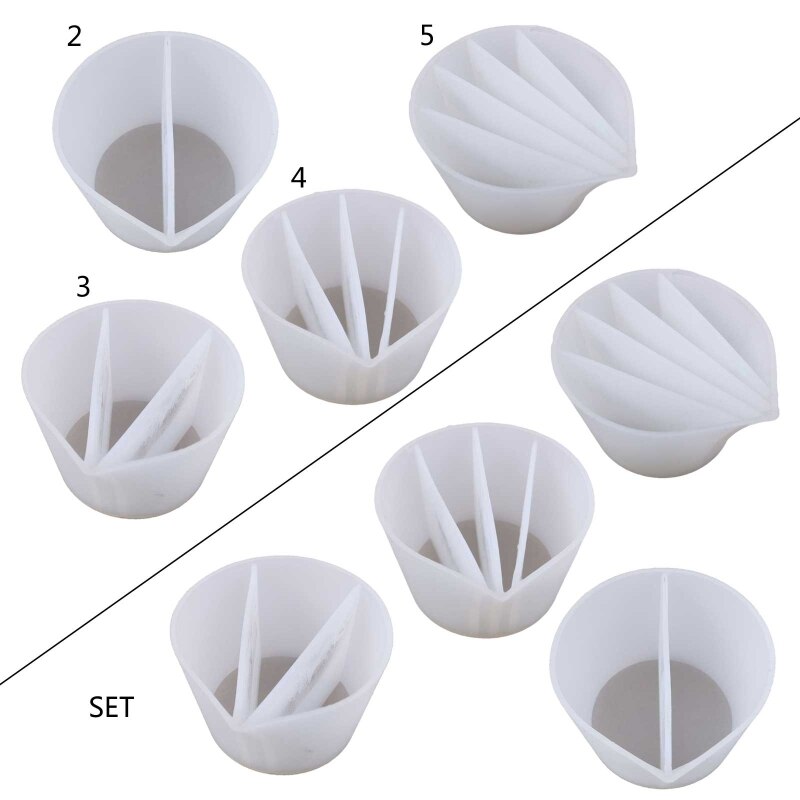 4Pcs/1 Pc Clear Silicone Epoxy Resin Mixing Cups Distribution Measuring Cup DIY Epoxy Resin Tools for Jewelry Making Hobby Craft