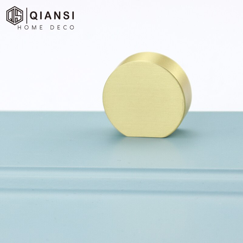 Kitchen Cabinet Handles Simple Brushed Buttons Handles for Cabinets Bedroom Dresser Drawer Handle Gold Handles Metal Brass