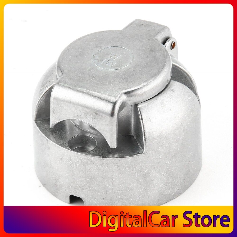 7-Pin Connector Trailer Socket Heavy-Duty Round Wiring Socket 12V Towbar Towing Caravan Truck Socket Car Accessories
