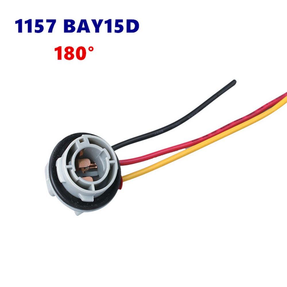 Soporte para lámpara 1156 BA15S BAU15S 1157 BAY15D, adaptador de bombillas PY21W P21W, Conector de enchufe de Base para luz de faro de señal de giro, 1 ud.