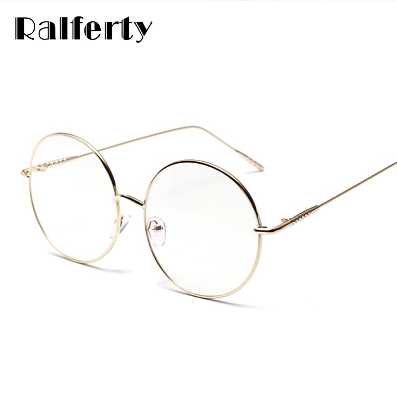 Ralferty Oversized Round Eyeglasses Frame Decorated Circle Eyewear Eye Glasses Frames For Women Lunette Spectacles W18518
