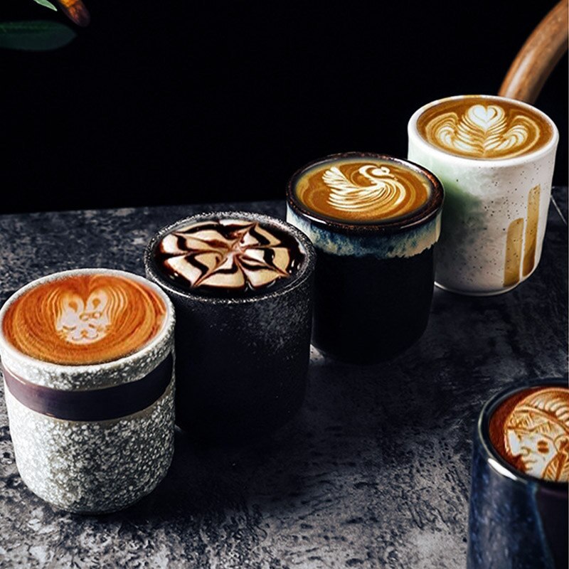 200Ml Japanse Stijl Espresso Cup Koffie Cups Keramiek Mokken Cafe Latte Kungfu Theekopje Retro Coffeeware
