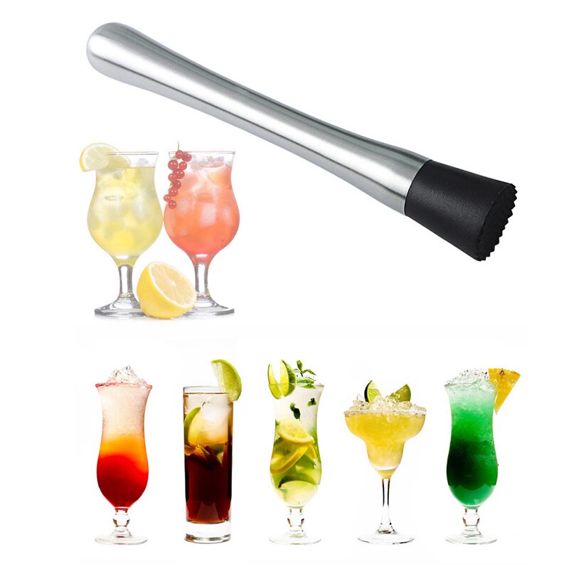Barra de trituración de hielo de acero inoxidable, multifunción, cóctel, Swizzle, jugo de limón, libras, barras de presión, martillo de hielo triturado, herramientas para Bar