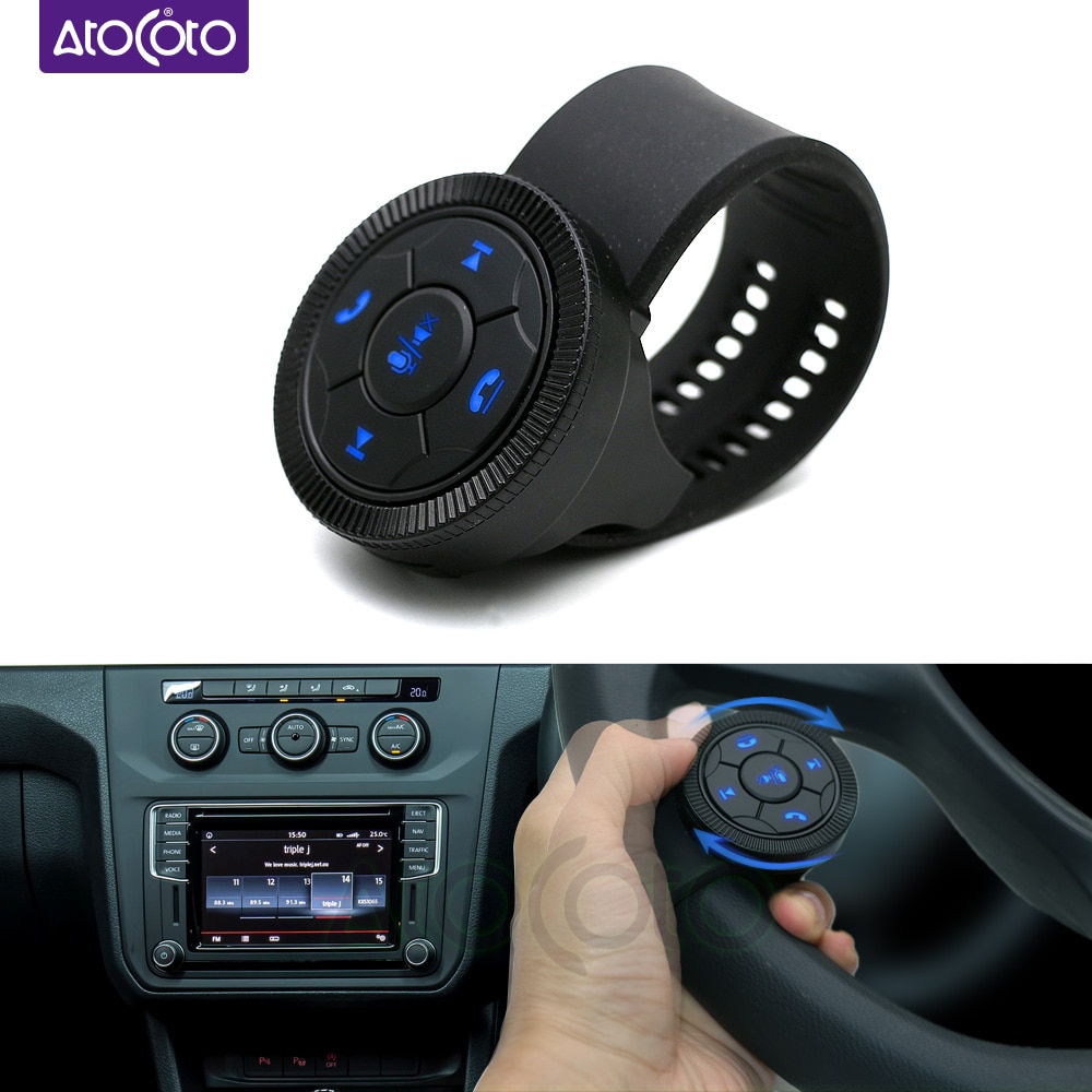 Universal Steering Wheel Remote Bluetooth Wireless Control Buttons for Car DVD Android Navigation Multi-function Rotary Knob