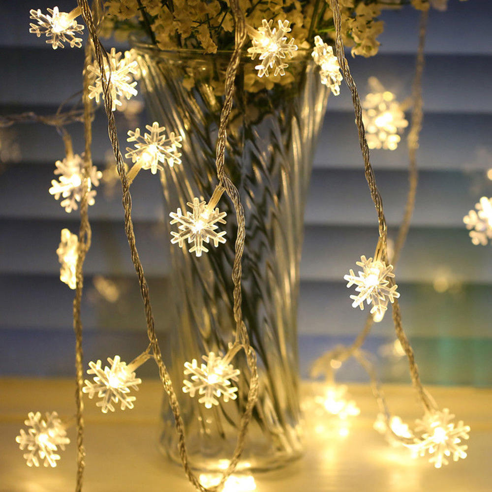 Usb port 5v snefnug snor guirlande lys hjemme juleindretning fe led lampe juleårs træ ornament led snor