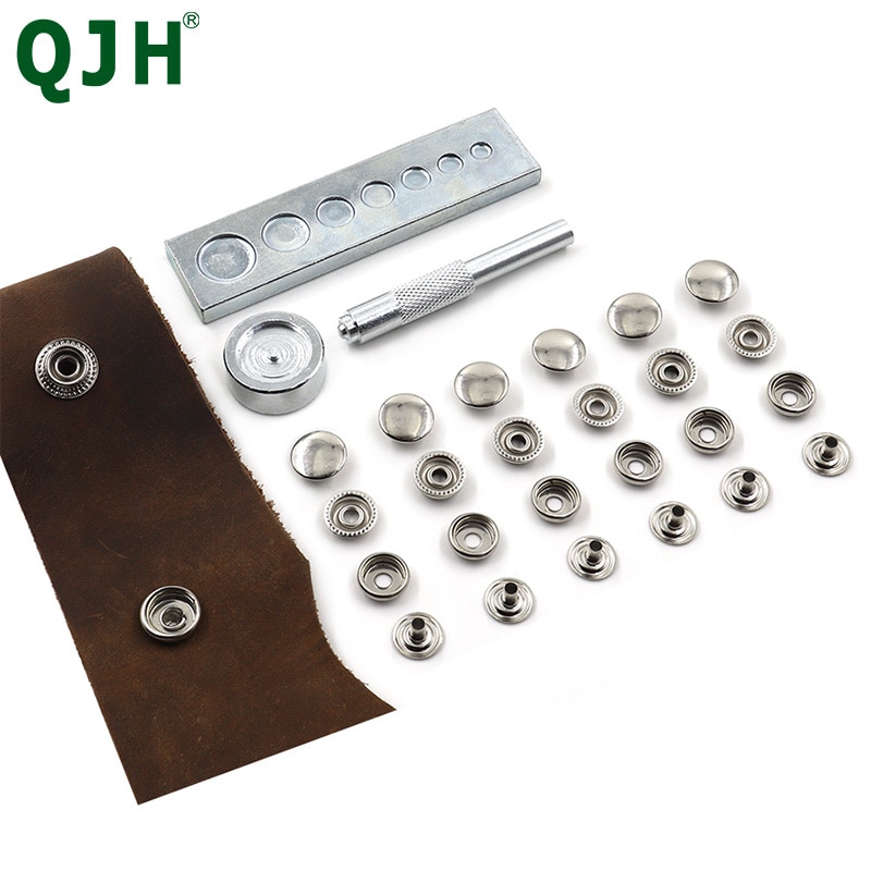 6 sets of a package Metal Snap fastener buttons Rivet Clasp Install Tool Mounting Snap Fasteners Press Studs Rivet Setter Base