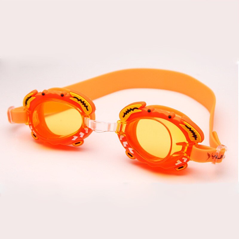 Zwembril Kinderen Leeftijd 3-10 Waterdicht Zwemmen Bril Clear Anti-fog UV Bescherming Zachte Siliconen frame en Band: Oranje