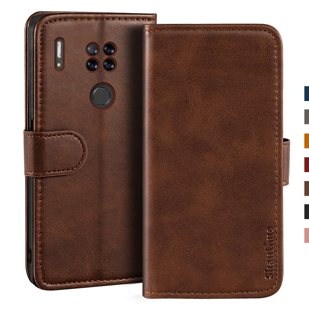 Case For Blackview A80 Case Magnetic Wallet Leather Cover For Blackview A80 Stand Coque Phone Cases: Dark brown