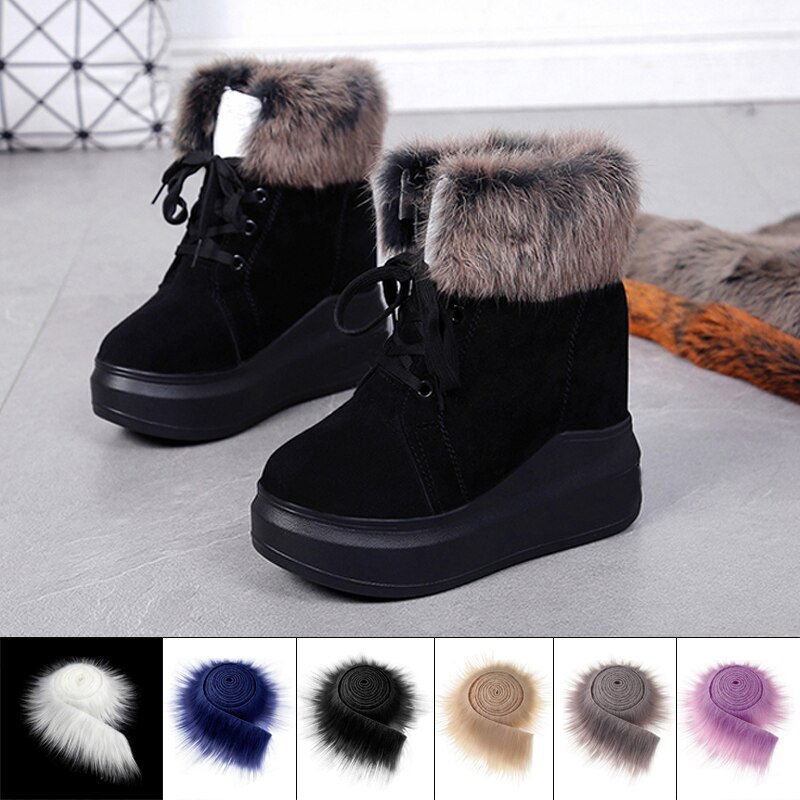1.5M Faux Fur Pluizige Bekleding Trimmen Kledingstuk Materialen Voor Jas Hood Hat Diy Tapijt Home Decor Pluche Lint Kleding accessoires