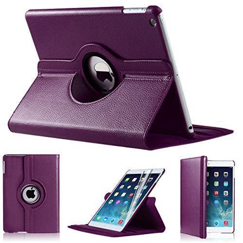 360 rotación Coque para iPad de de 9,7 5th 6th aire 1 2 DE AIRE caso magnético inteligente para automóbil dormir cubierta para iPad caso 360: Pueple