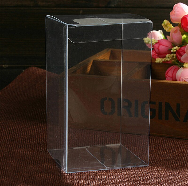 100pcs 5x5xh Jewelry Box Clear Boxes Plastic Box Transparent Storage Pvc Box Packaging Display Pvc Boxen For Wed/christmas