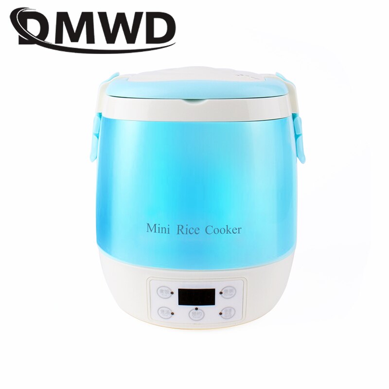 DMWD-Mini olla arrocera eléctrica para uso en coche, vaporera de alimentos, huevos, sopa, gachas, máquina de cocina, fiambrera con calefacción, 1.6L, 12V, 24V