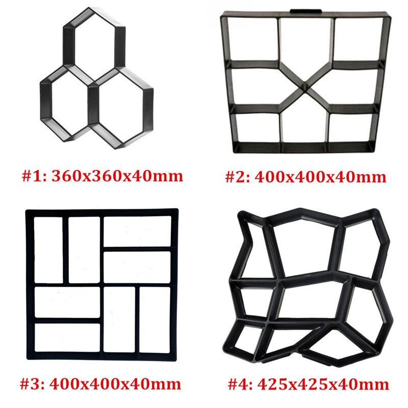 Trädgårdsdekoration gör-det-själv-bana maker betongformar cementform betong cement sten promenad stenläggning asfaltläggare återanvändbar betong tegelform