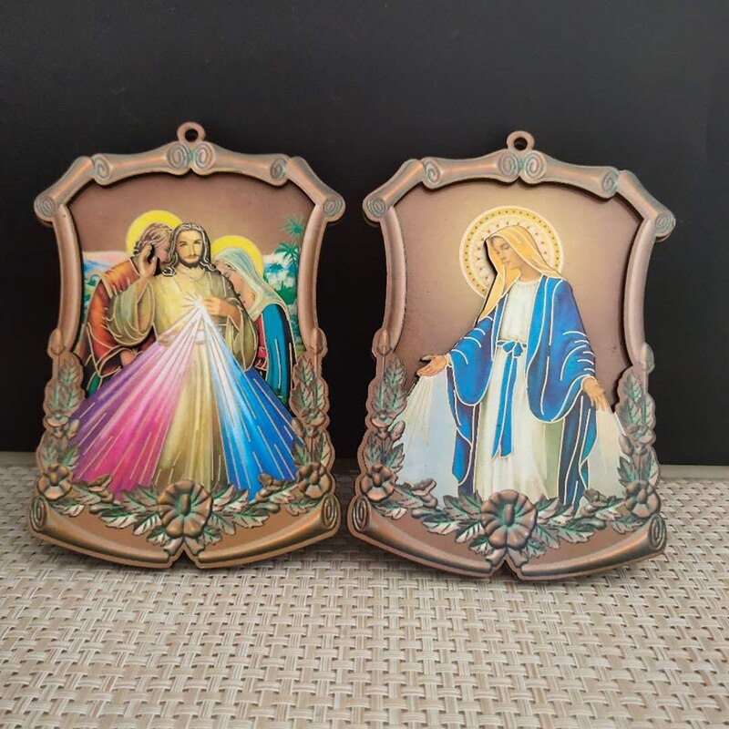 Christian Katholischen Reliquien Holz Symbol Jesus Heiligen Herz Jungfrau Maria statuen ornamente wohnkultur articulos religiosos catolico