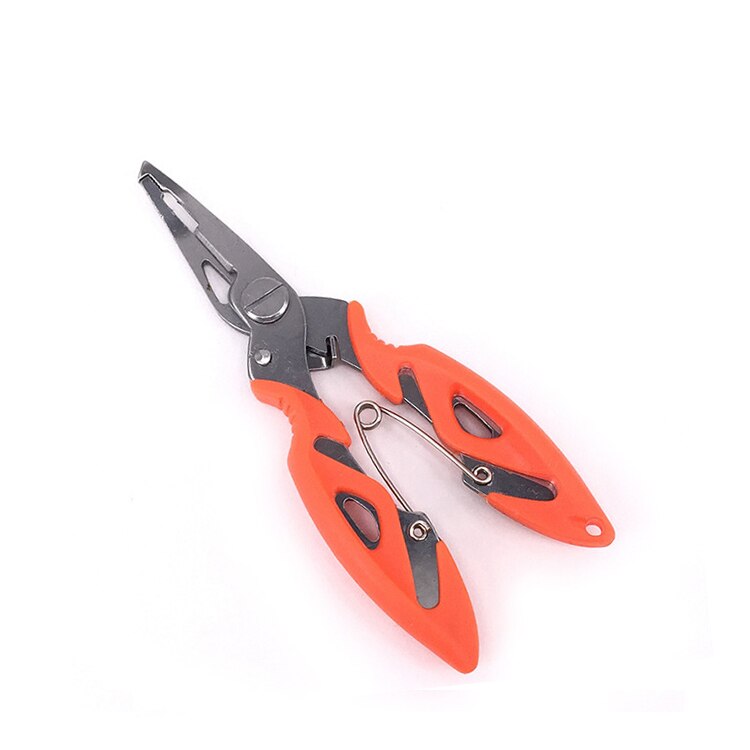Alicates de pesca Luya multifuncionales de acero inoxidable, alicates de pesca de boca curva, gancho, pinzas de pesca, engranaje, accesorios de pesca: Type B-orange