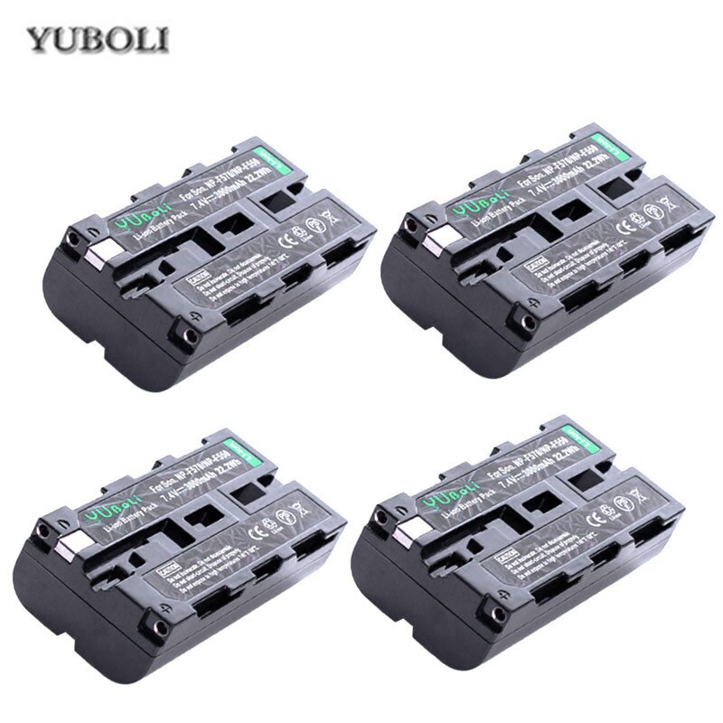 Batterie pour appareil photo sony np -f550 np-f570 np f550 f570 np-f550 /f570 et chargeur lcd double usb pour éclairage d'appareil photo -f550 np-750: 4 batteries