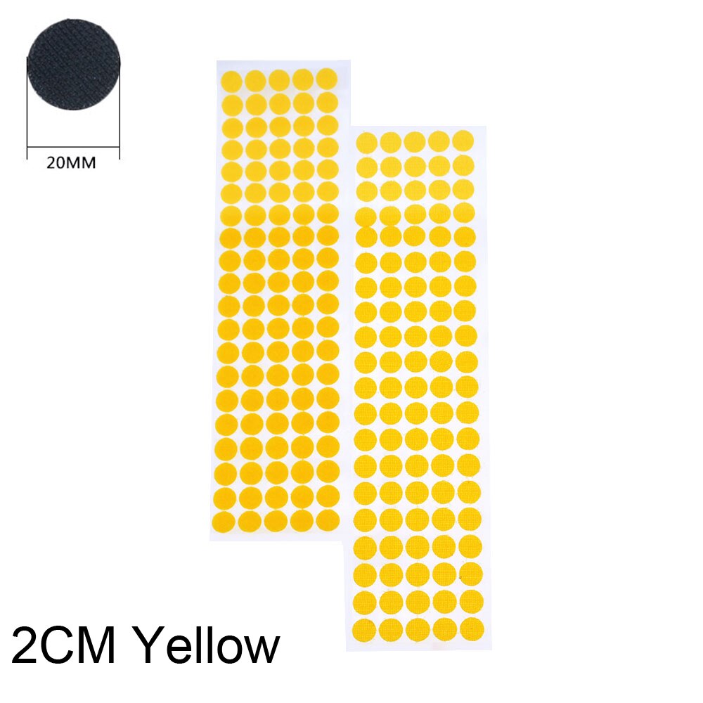 100Pair 20-30MM Velcros Adhesive Self Adhesive Fastener Tape Hooks and Loops Magic Tape Dots Sticker Nylon Home Klitterband Glue: 2CM Yellow