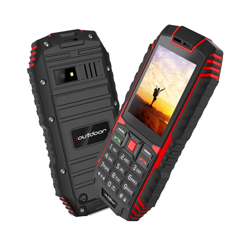 Ioutdoor T1 2G Funktion Handy IP68 Wasserdicht Stoßfest Telefon 2.4 ''32MB + 32MB 2MP Zurück kamera FM Telefon Celular 2100mAh