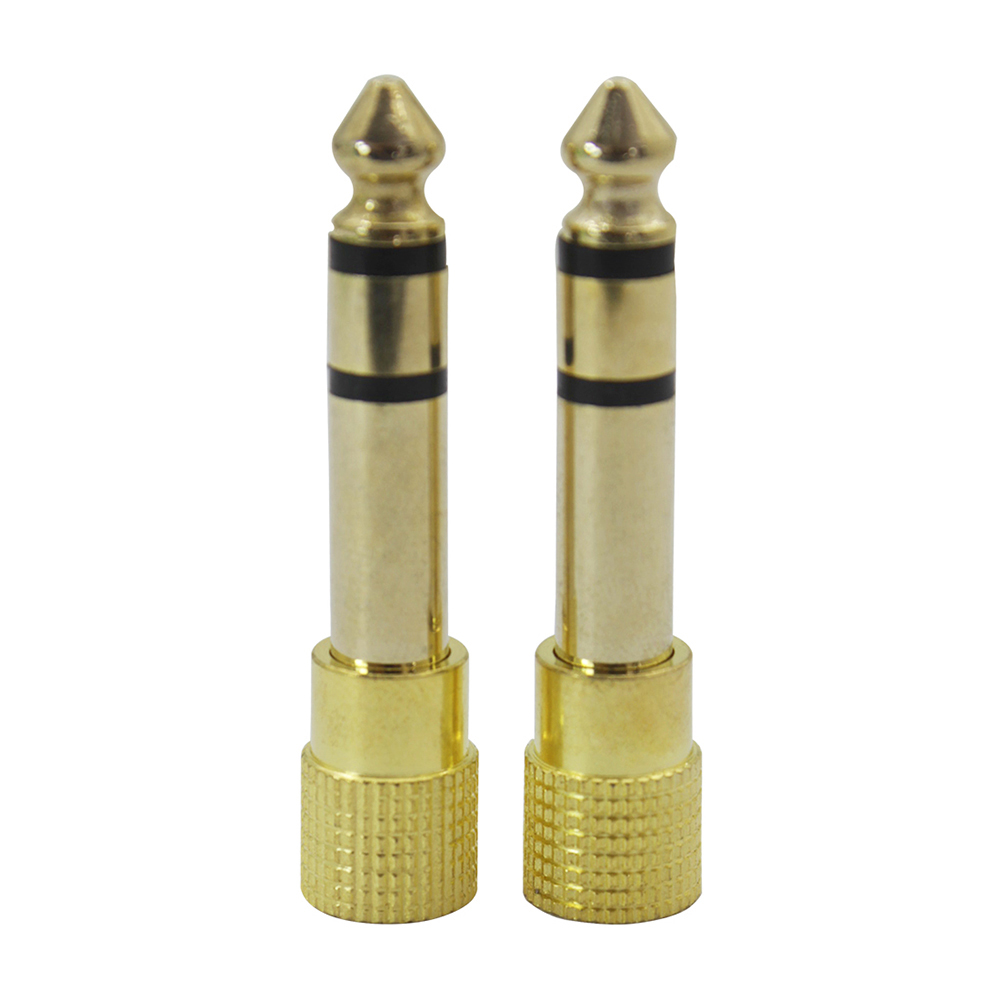 M MBAT 2Pcs 6.5MM Jack To 3.5MM Plug Connector Audio Adapter Audio Connector Converter Amplifier Musical Instrument Accessories: Default Title