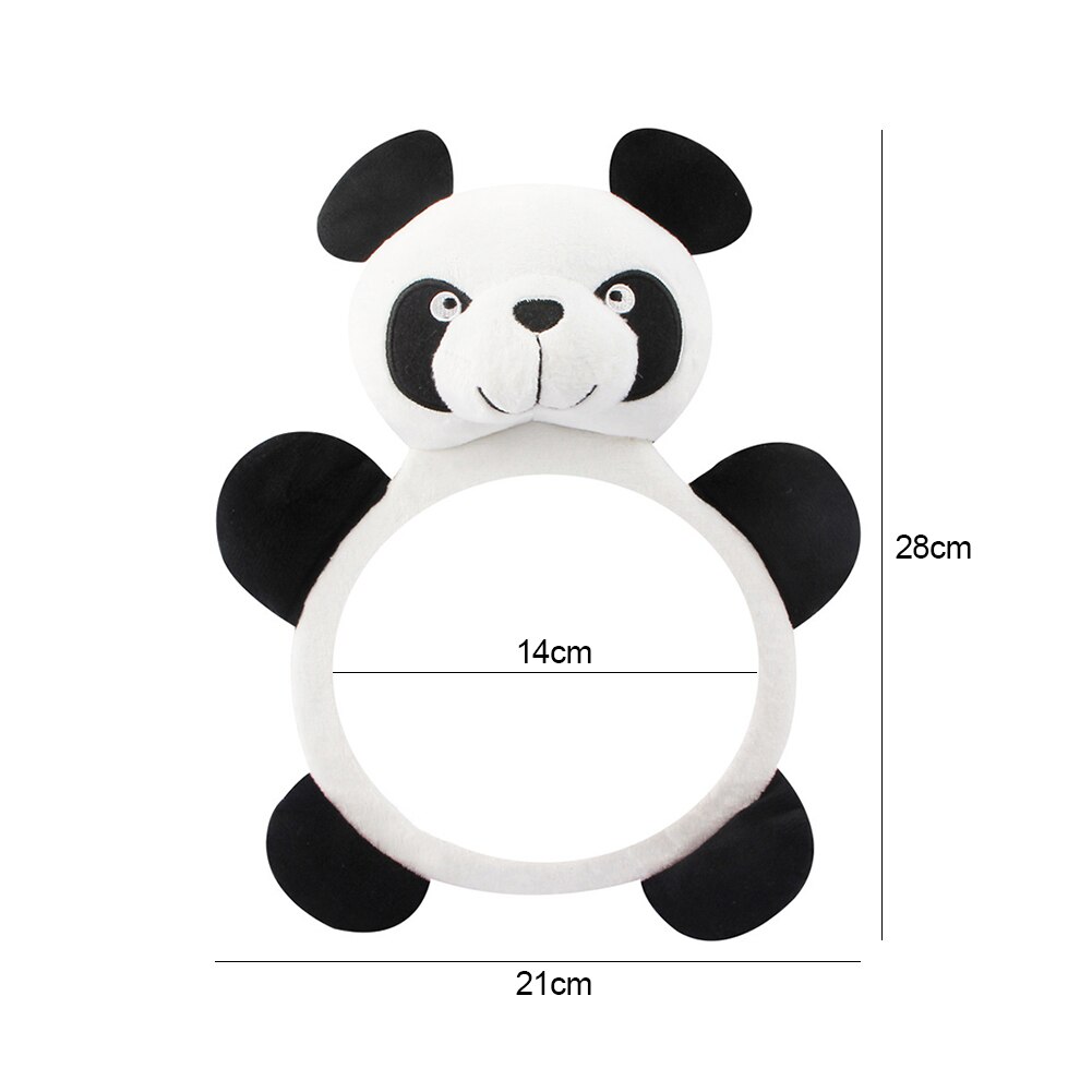 Wide vision bilinteriör babyspegel härlig tecknad panda elefantformad spädbarnsstol backspegel justerbara tillbehör