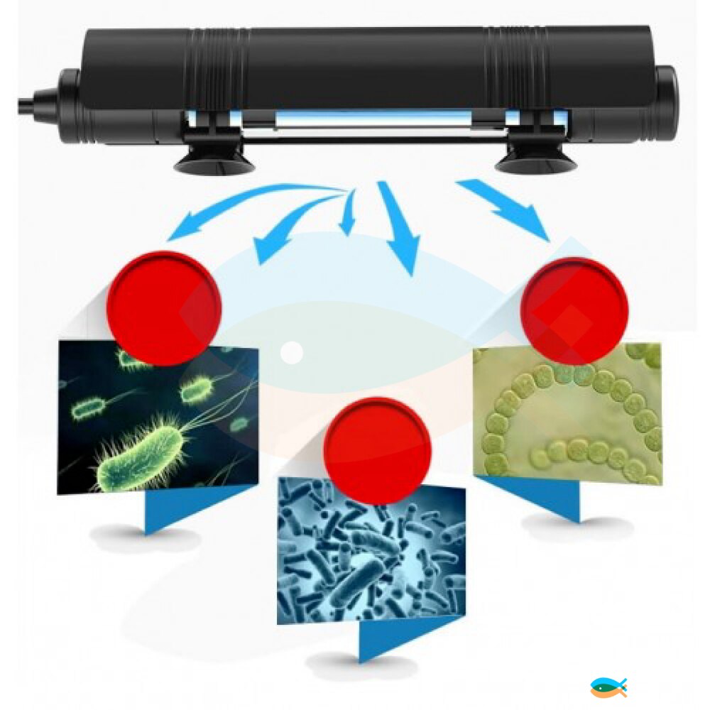 SUNSUN – lampe de stérilisation UV 3W-14W, éclairage étanche avec couvercle pour Aquarium