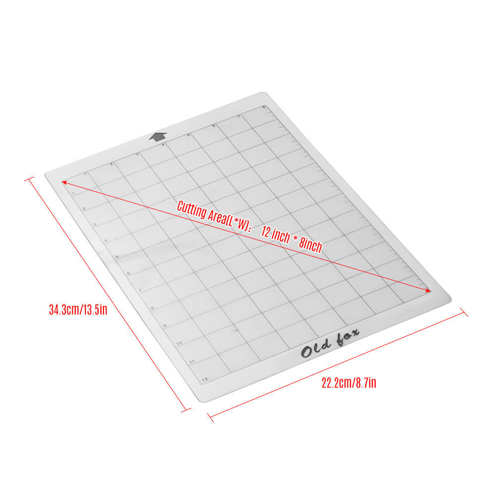 3Pcs/5pcs Replacement Cutting Mat Adhesive Mat with Measuring Grid 8 by 12 Inch for Silhouette Cameo Cricut Explore Plotter