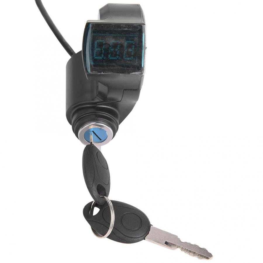 E-bike thumb throttle digitalt batteri spænding display switch power with key lock electric bike twist gas tilbehør