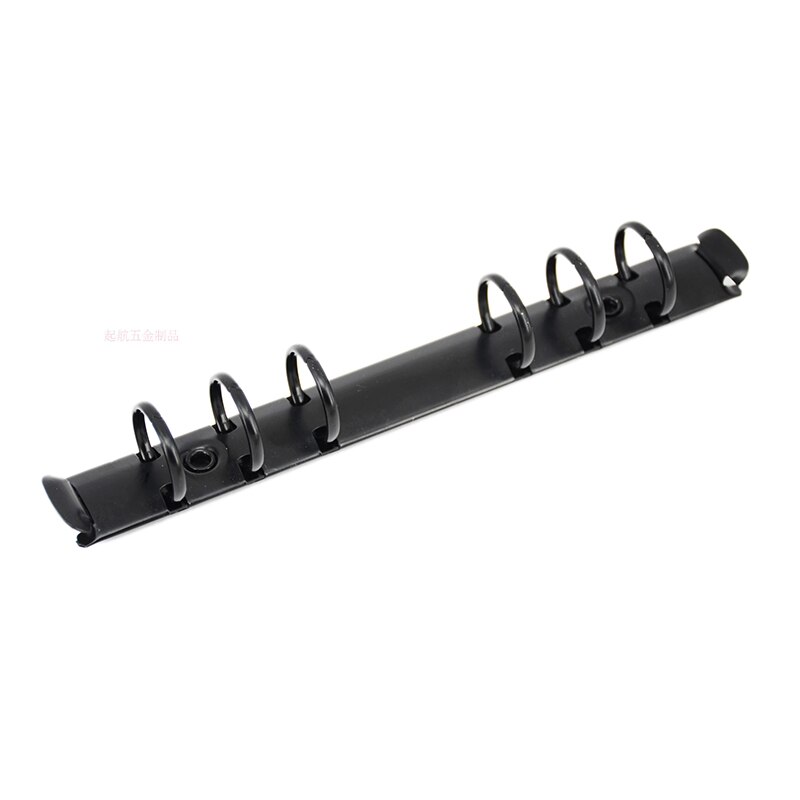 1pc A5 métal spirale reliure 6 anneaux cahier dossier Clips Album de bricolage Scrapbook Clips métal anneau reliure bureau bureau calendrier cercle: Black