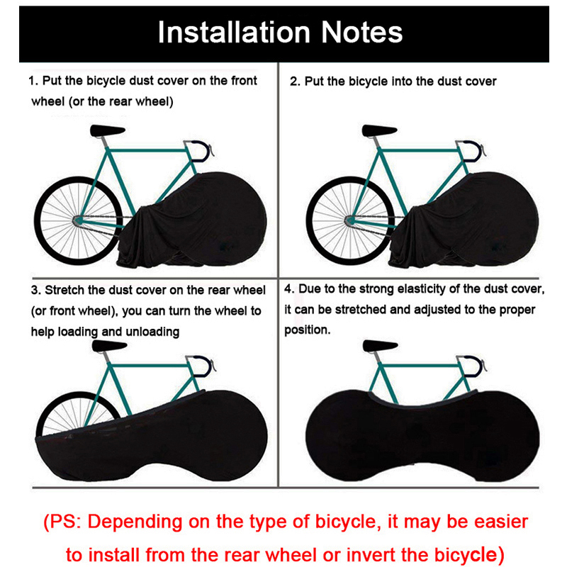 Hssee star serie cykel støvdæksel glat stretch stof mtb vejcykel indendørs støvdæksel passer til 26 " -28 " 700c cykeltilbehør
